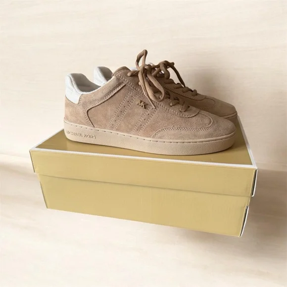 Michael Kors Cody Lace Up -Suede Leather / Camel - Men's Sneakers